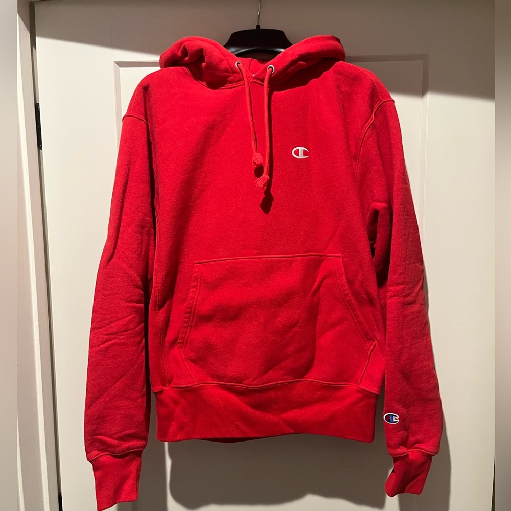 Men’s red champion hoodie